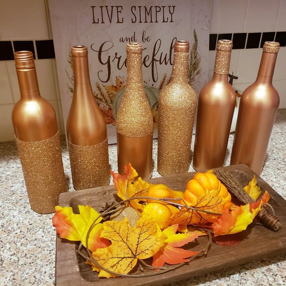 Party Supplies | Fall Decor For Kitchen Fall Colors Orange  Fall decor for kitchen Fall Colors Orange Glitter Centerpiece, Party Dec…